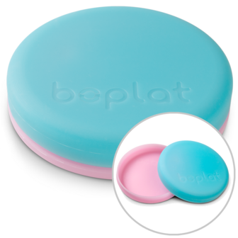 Boplat roze-blauw