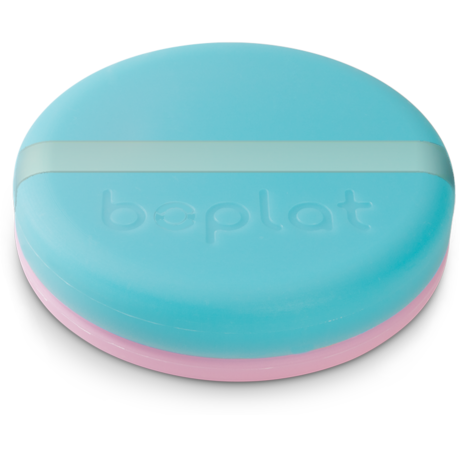 Boplat roze-blauw