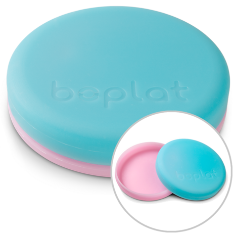 Boplat roze-blauw